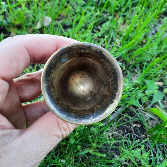 Vintage MCM AMC silver plated brass mini cordial glasses (5) - Picture 9 of 9